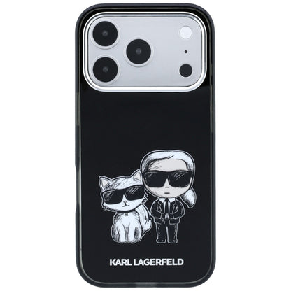MagSafe-Hülle für Apple iPhone 18 Pro / 17 Pro, Karl Lagerfeld, IML KC Bodies Sketch Print, Schwarz