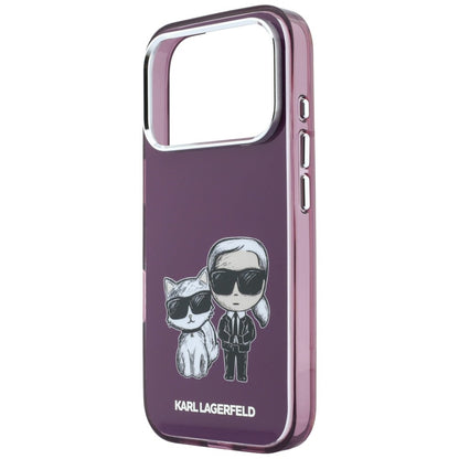 MagSafe-Hülle für Apple iPhone 18 Pro / 17 Pro, Karl Lagerfeld, IML KC Bodies Sketch Print, Weinrot