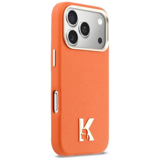 Coque MagSafe pour Apple iPhone 18 Pro / 17 Pro, Karl Lagerfeld, Logo Tête de Karl, Orange