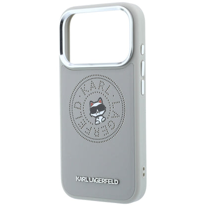 Custodia MagSafe per Apple iPhone 18 Pro / 17 Pro, Karl Lagerfeld, Point and Choupette Sketch, Grigio
