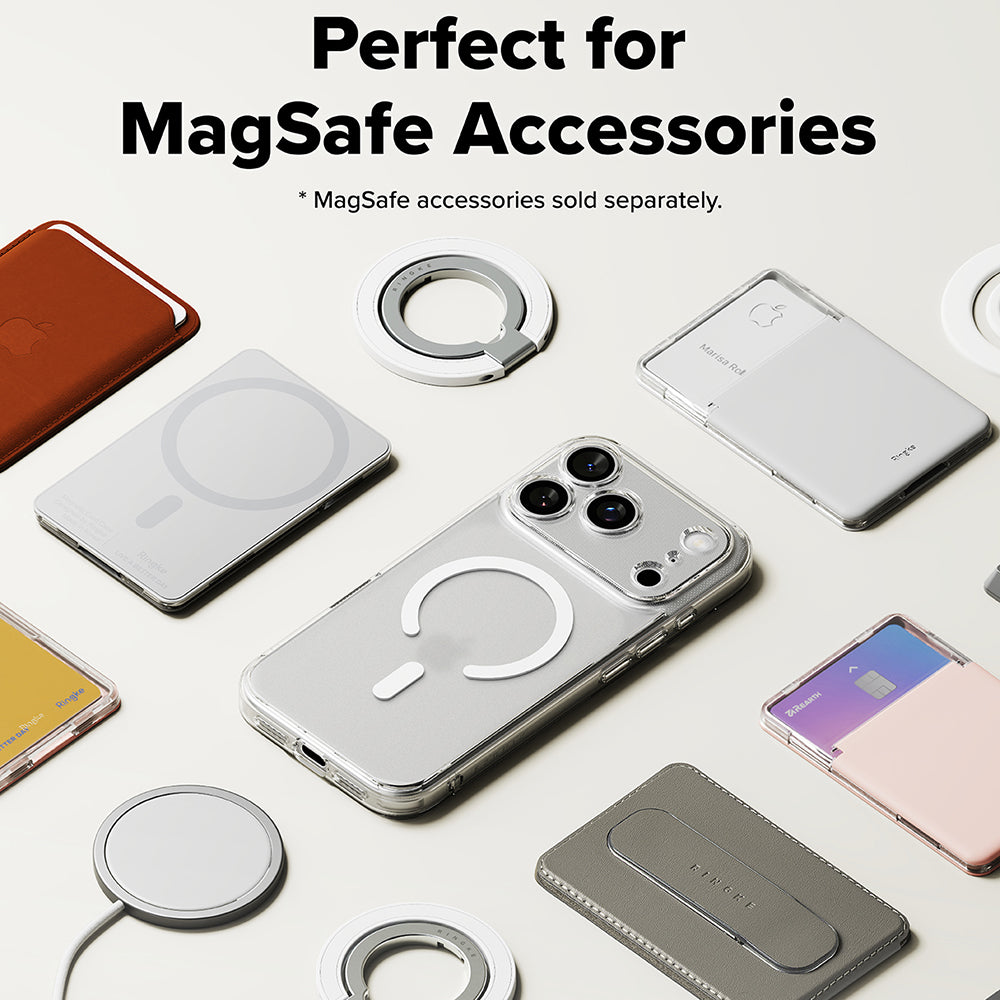 Coque MagSafe pour Apple iPhone 18 Pro / 17 Pro, Ringke, Fusion, Transparente Mate