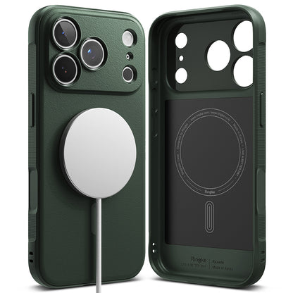 Coque MagSafe pour Apple iPhone 18 Pro / 17 Pro, Ringke, Onyx, Vert Foncé