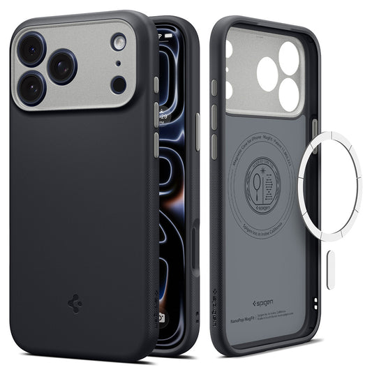 Coque MagSafe pour Apple iPhone 18 Pro / 17 Pro, Spigen, Caseology Nano Pop, Noire ACS12177