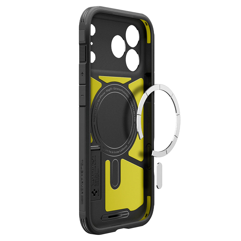 Custodia MagSafe per Apple iPhone 18 Pro / 17 Pro, Spigen, Tough Armor T, Nera ACS12173