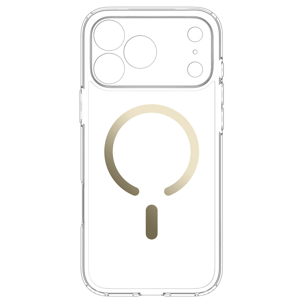 Custodia MagSafe per Apple iPhone 18 Pro / 17 Pro, Spigen, Ultra Hybrid, Oro Trasparente ACS12157