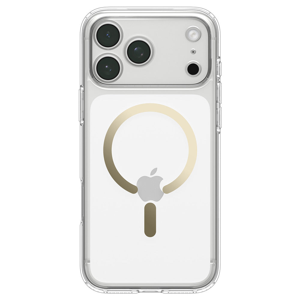 Custodia MagSafe per Apple iPhone 18 Pro / 17 Pro, Spigen, Ultra Hybrid, Oro Trasparente ACS12157