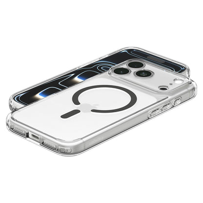 Custodia MagSafe per Apple iPhone 18 Pro / 17 Pro, Spigen, Ultra Hybrid, Grigio Trasparente ACS12156