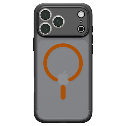 Coque MagSafe pour Apple iPhone 18 Pro / 17 Pro, Spigen, Ultra Hybrid, Noir Orange Satiné ACS12162