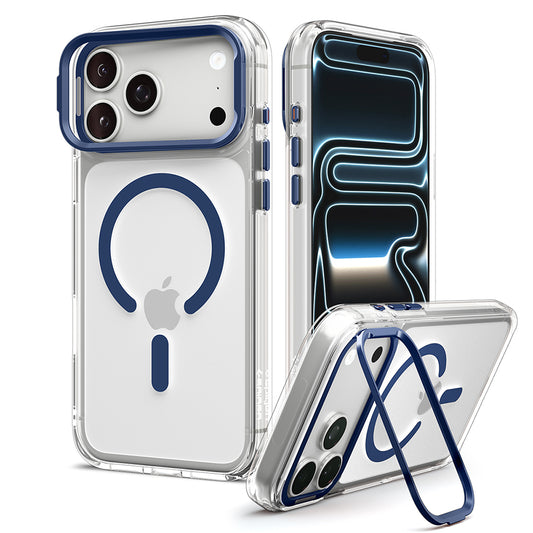 MagSafe-Hülle für Apple iPhone 18 Pro / 17 Pro, Spigen, Ultra Hybrid Optik S, Transparent Marineblau ACS11922