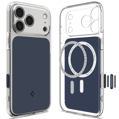 Custodia MagSafe per Apple iPhone 18 Pro / 17 Pro, Spigen, Ultra Hybrid T, Blu Opaco ACS12172