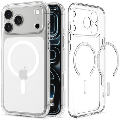 Coque MagSafe pour Apple iPhone 18 Pro / 17 Pro, Spigen, Ultra Hybrid, Transparente Blanche ACS12155
