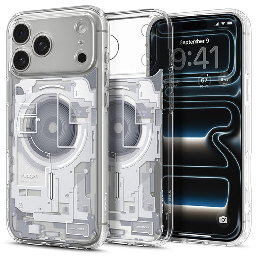 MagSafe-Hülle für Apple iPhone 18 Pro / 17 Pro, Spigen, Ultra Hybrid Zero One, Weiß ACS12163