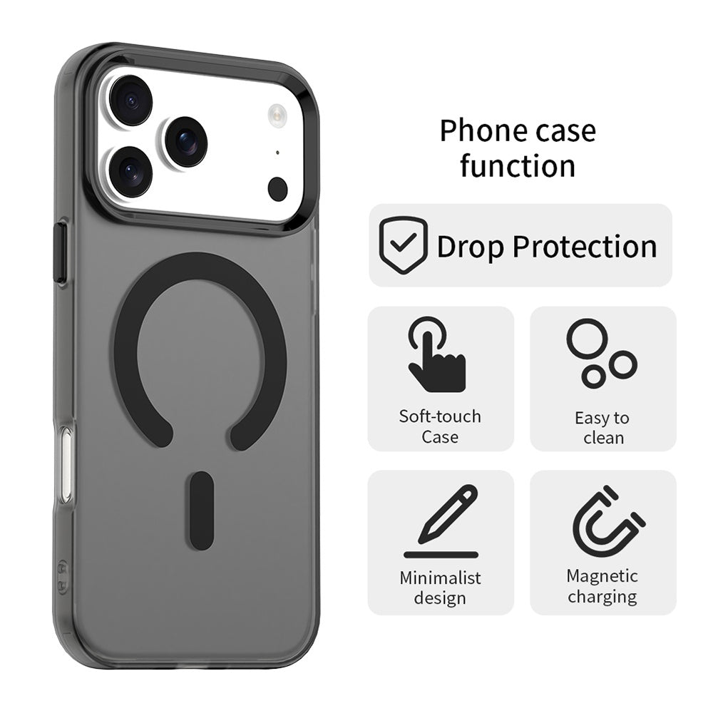 Custodia MagSafe per Apple iPhone 18 Pro / 17 Pro, Techsuit, CandyCase, Nera