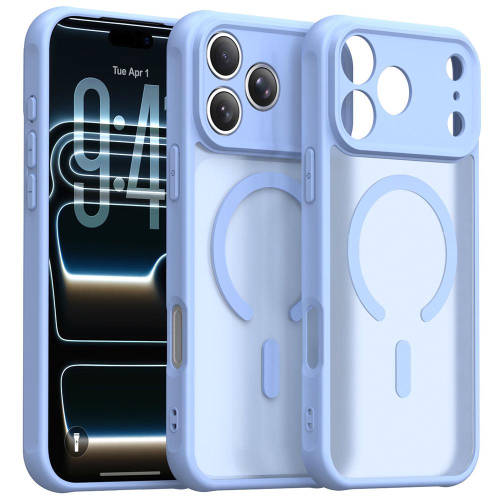 Coque MagSafe pour Apple iPhone 18 Pro / 17 Pro, Techsuit, HaloFrost II, Bleu