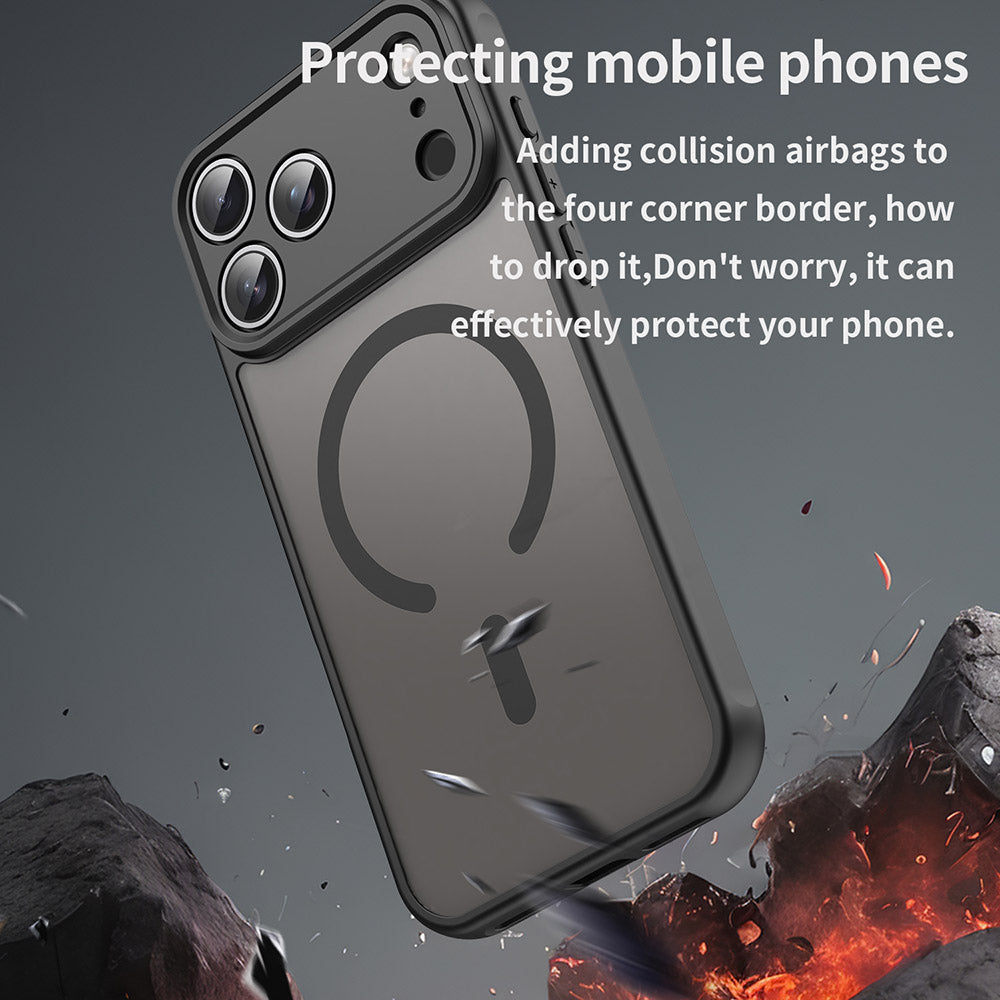 Coque MagSafe pour Apple iPhone 18 Pro / 17 Pro, Techsuit, HaloFrost II, Noire