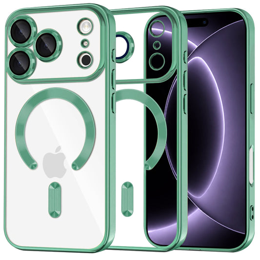 MagSafe-Hülle für Apple iPhone 18 Pro / 17 Pro, Techsuit, Luxury Crystal, Hellgrün