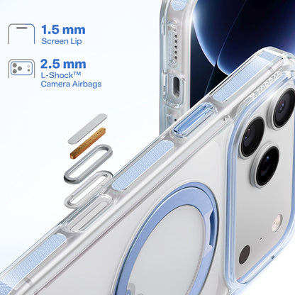Custodia MagSafe per Apple iPhone 18 Pro / 17 Pro, Torras, Ostand O3 Light, Blu