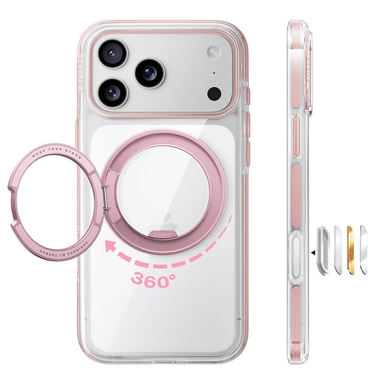 Custodia MagSafe per Apple iPhone 18 Pro / 17 Pro, Torras, Ostand O3 Light, Rosa