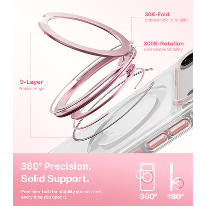 MagSafe-Hülle für Apple iPhone 18 Pro / 17 Pro, Torras, Ostand O3 Light, Rosa