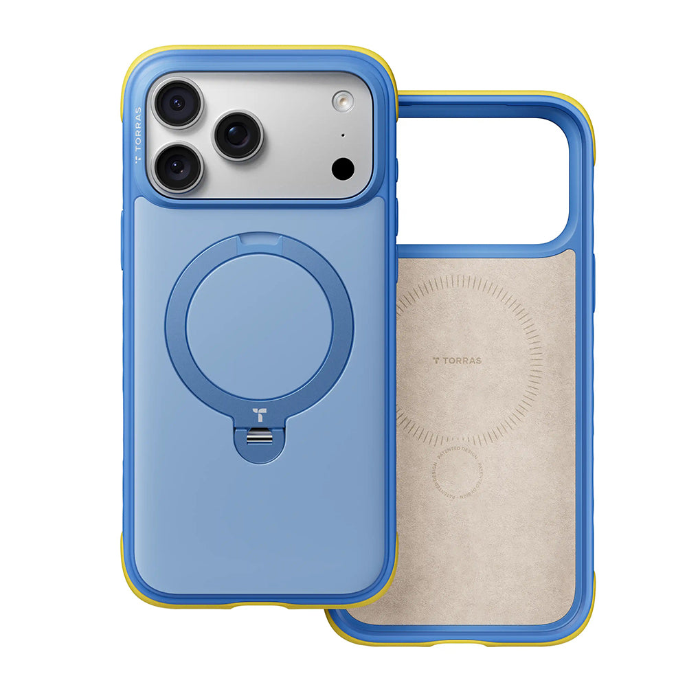 MagSafe-Hülle für Apple iPhone 18 Pro / 17 Pro, Torras, Ostand Q3 Rugged, Lila