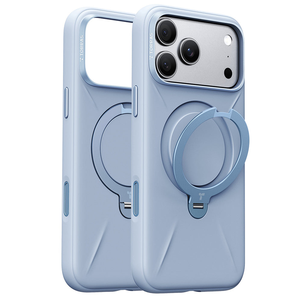 MagSafe-Hülle für Apple iPhone 18 Pro / 17 Pro, Torras, QPRO Silikon, Blau