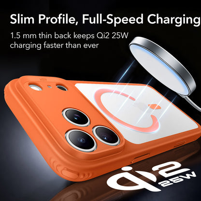 Coque MagSafe pour Apple iPhone 18 Pro, ESR, Classic Hybrid, Orange Satiné