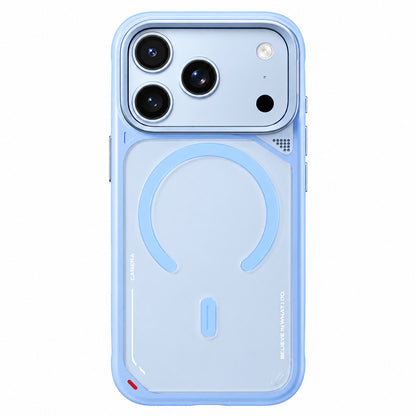 Coque MagSafe pour Apple iPhone 18 Pro Max / 17 Pro Max, Blueo, avec support dissipateur de chaleur, bleu satiné