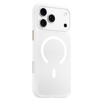 Coque MagSafe pour Apple iPhone 18 Pro Max / 17 Pro Max, Blueo, douce pour la peau et antichoc, blanche satinée