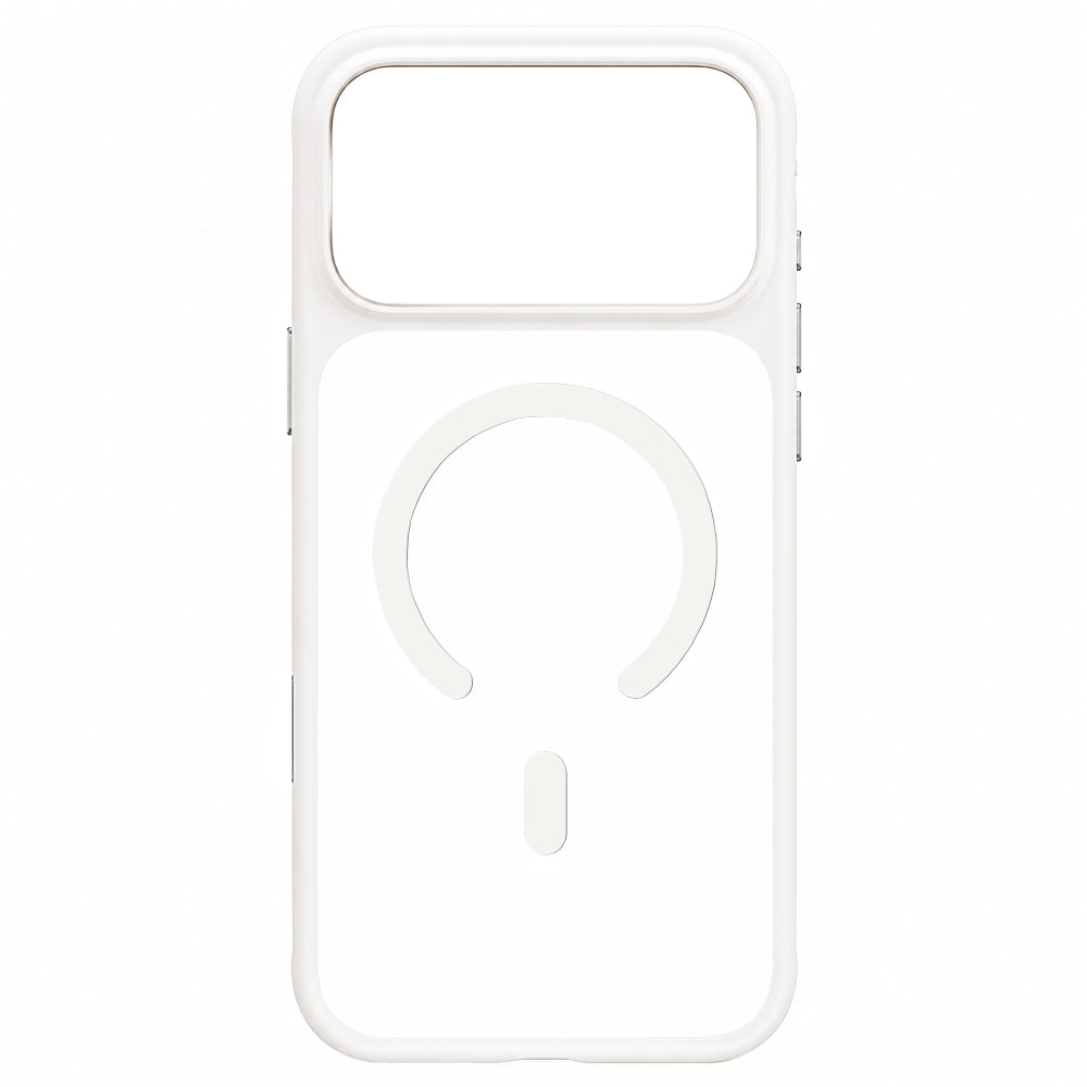 Coque MagSafe pour Apple iPhone 18 Pro Max / 17 Pro Max, Blueo, douce pour la peau et antichoc, blanche satinée
