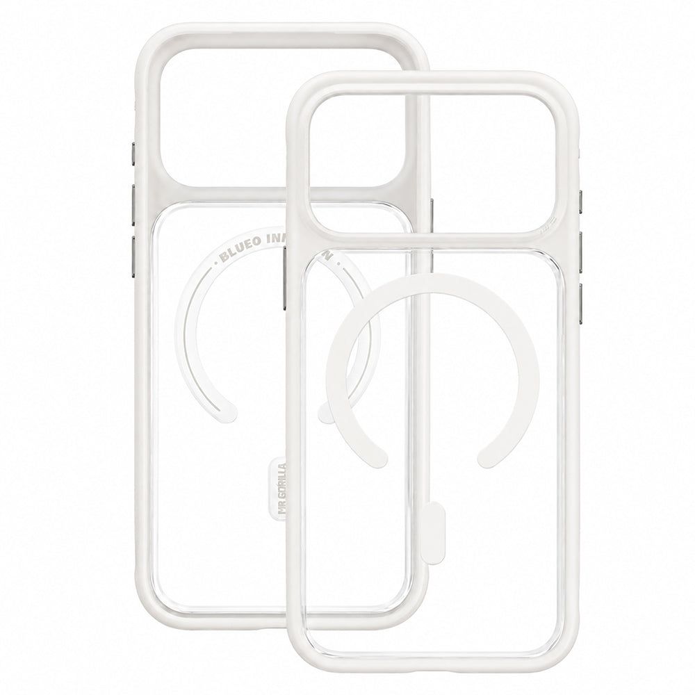 Coque MagSafe pour Apple iPhone 18 Pro Max / 17 Pro Max, Blueo, douce pour la peau et antichoc, blanche satinée