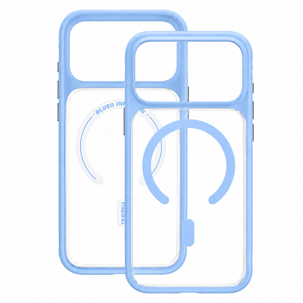 Custodia MagSafe per Apple iPhone 18 Pro Max / 17 Pro Max, Blueo, delicata sulla pelle e antiurto, blu satinato
