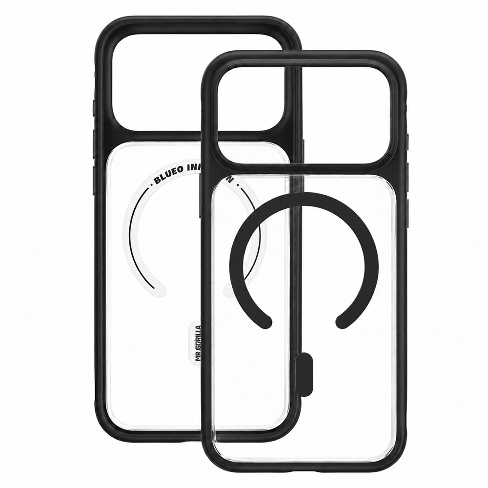 Coque MagSafe pour Apple iPhone 18 Pro Max / 17 Pro Max, Blueo, douce pour la peau et antichoc, noire satinée