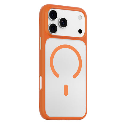 Coque MagSafe pour Apple iPhone 18 Pro Max / 17 Pro Max, Blueo, douce pour la peau et antichoc, orange satinée