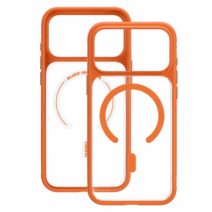 Coque MagSafe pour Apple iPhone 18 Pro Max / 17 Pro Max, Blueo, douce pour la peau et antichoc, orange satinée