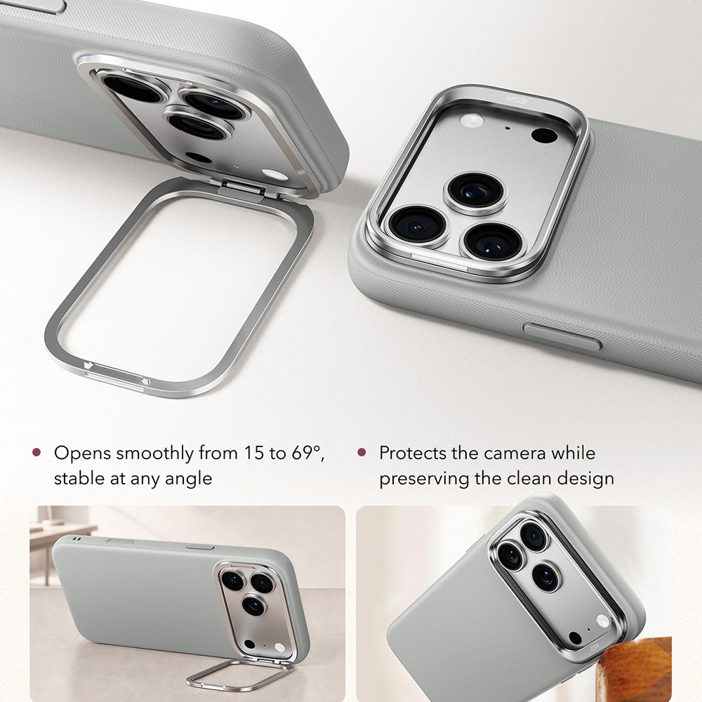 Coque MagSafe pour Apple iPhone 18 Pro Max / 17 Pro Max, ESR, Atelier avec support, Gris
