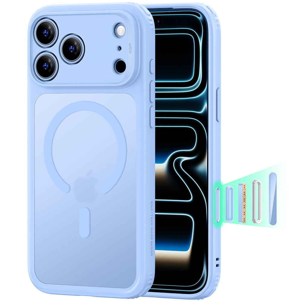 Coque MagSafe pour Apple iPhone 18 Pro Max / 17 Pro Max, ESR, Classic Hybrid, Bleu Satiné