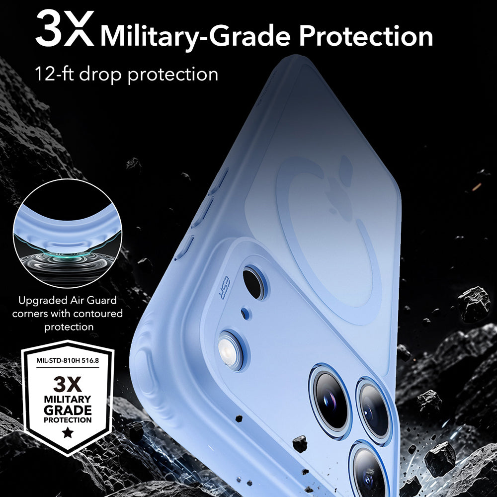 Coque MagSafe pour Apple iPhone 18 Pro Max / 17 Pro Max, ESR, Classic Hybrid, Bleu Satiné