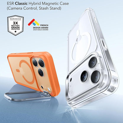 Coque MagSafe pour Apple iPhone 18 Pro Max / 17 Pro Max, ESR, Classic Hybrid Kickstand, Orange Satinée