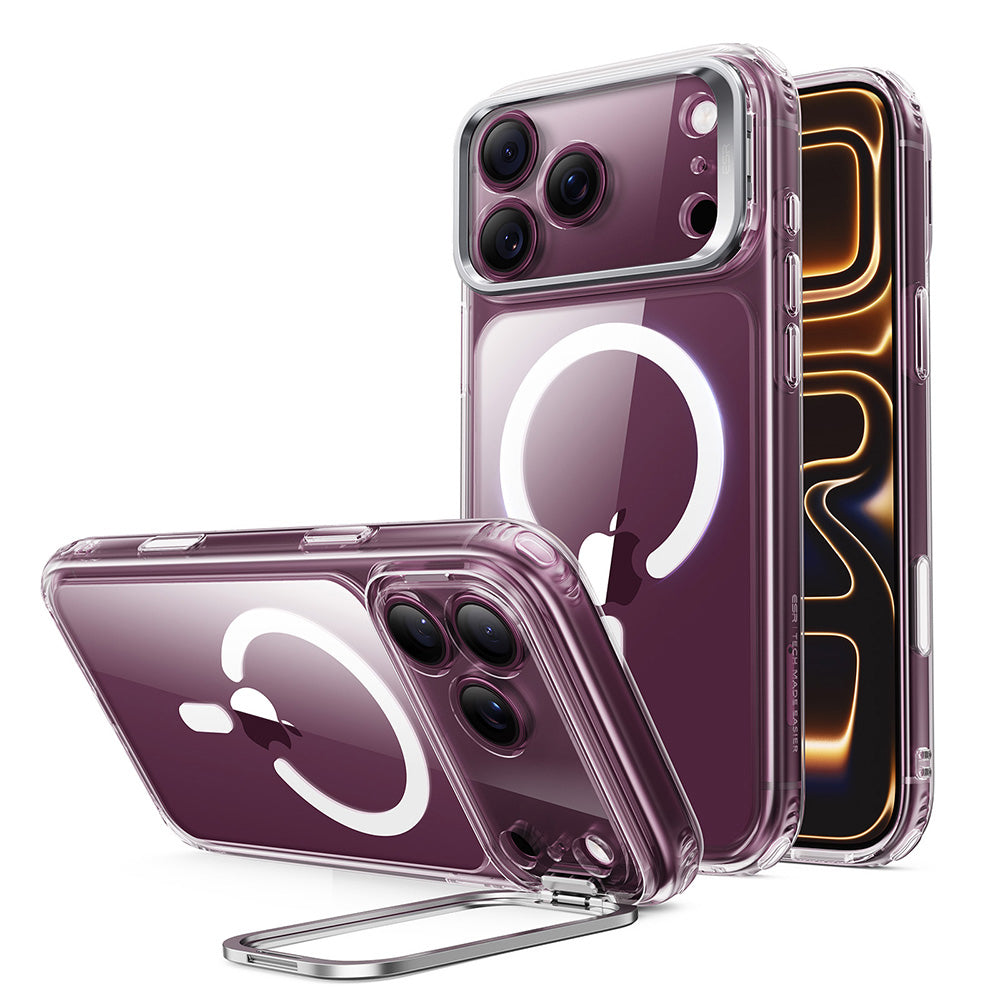 Custodia MagSafe per Apple iPhone 18 Pro Max / 17 Pro Max, ESR, Classic Hybrid Kickstand, Trasparente