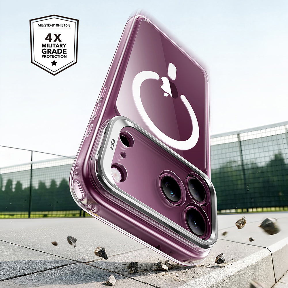Custodia MagSafe per Apple iPhone 18 Pro Max / 17 Pro Max, ESR, Classic Hybrid Kickstand, Trasparente