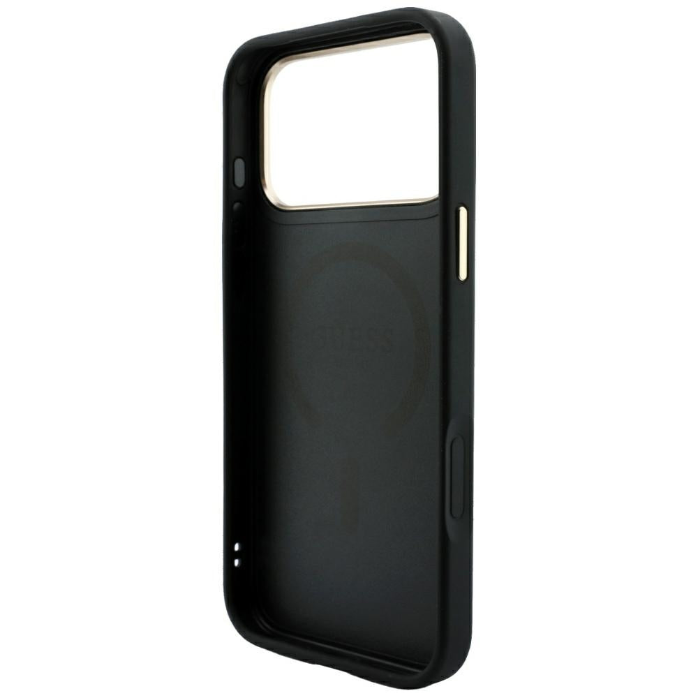 Coque MagSafe pour Apple iPhone 18 Pro Max / 17 Pro Max, Guess, 4G Embossed Classic, Noire