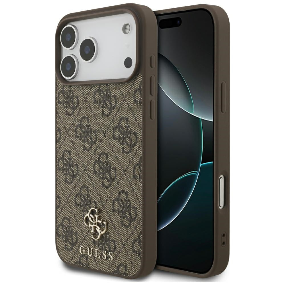 Custodia MagSafe per Apple iPhone 18 Pro Max / 17 Pro Max, Guess, 4G Small and Classic, Marrone