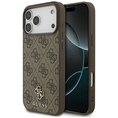 Custodia MagSafe per Apple iPhone 18 Pro Max / 17 Pro Max, Guess, 4G Small and Classic, Marrone