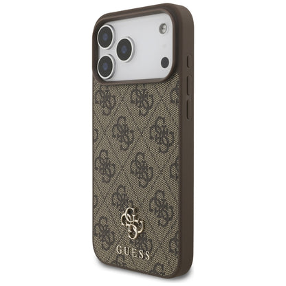 Custodia MagSafe per Apple iPhone 18 Pro Max / 17 Pro Max, Guess, 4G Small and Classic, Marrone