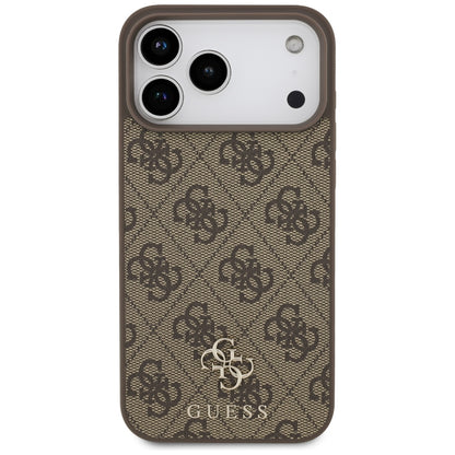 Custodia MagSafe per Apple iPhone 18 Pro Max / 17 Pro Max, Guess, 4G Small and Classic, Marrone
