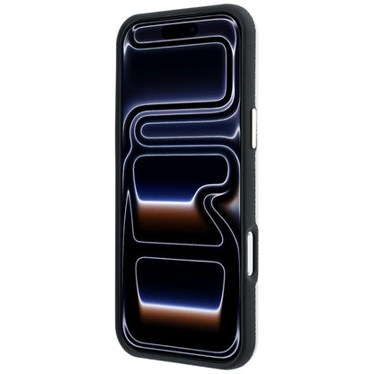 Custodia MagSafe per Apple iPhone 18 Pro Max / 17 Pro Max, Guess, Logo Rotondo con Strass Granulato, Beige