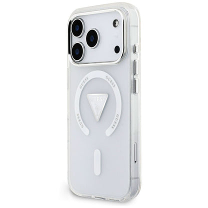 MagSafe Case for Apple iPhone 18 Pro Max / 17 Pro Max, Guess, IML Gradient Triangle Logo, Transparent