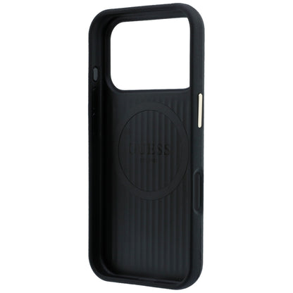 MagSafe-Hülle für Apple iPhone 18 Pro Max / 17 Pro Max, Guess, Kevlar-Dreieck-Logo, Schwarz