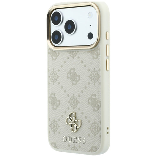 Custodia MagSafe per Apple iPhone 18 Pro Max / 17 Pro Max, Guess, Peony 4G Small Logo, Beige