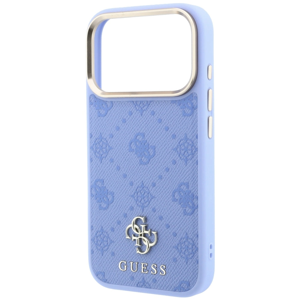 MagSafe-Hülle für Apple iPhone 18 Pro Max / 17 Pro Max, Guess, Peony 4G Small Logo, Blau